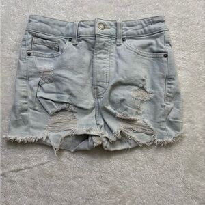 Old Navy OG Straight 3” Distressed Light Wash Denim Shorts